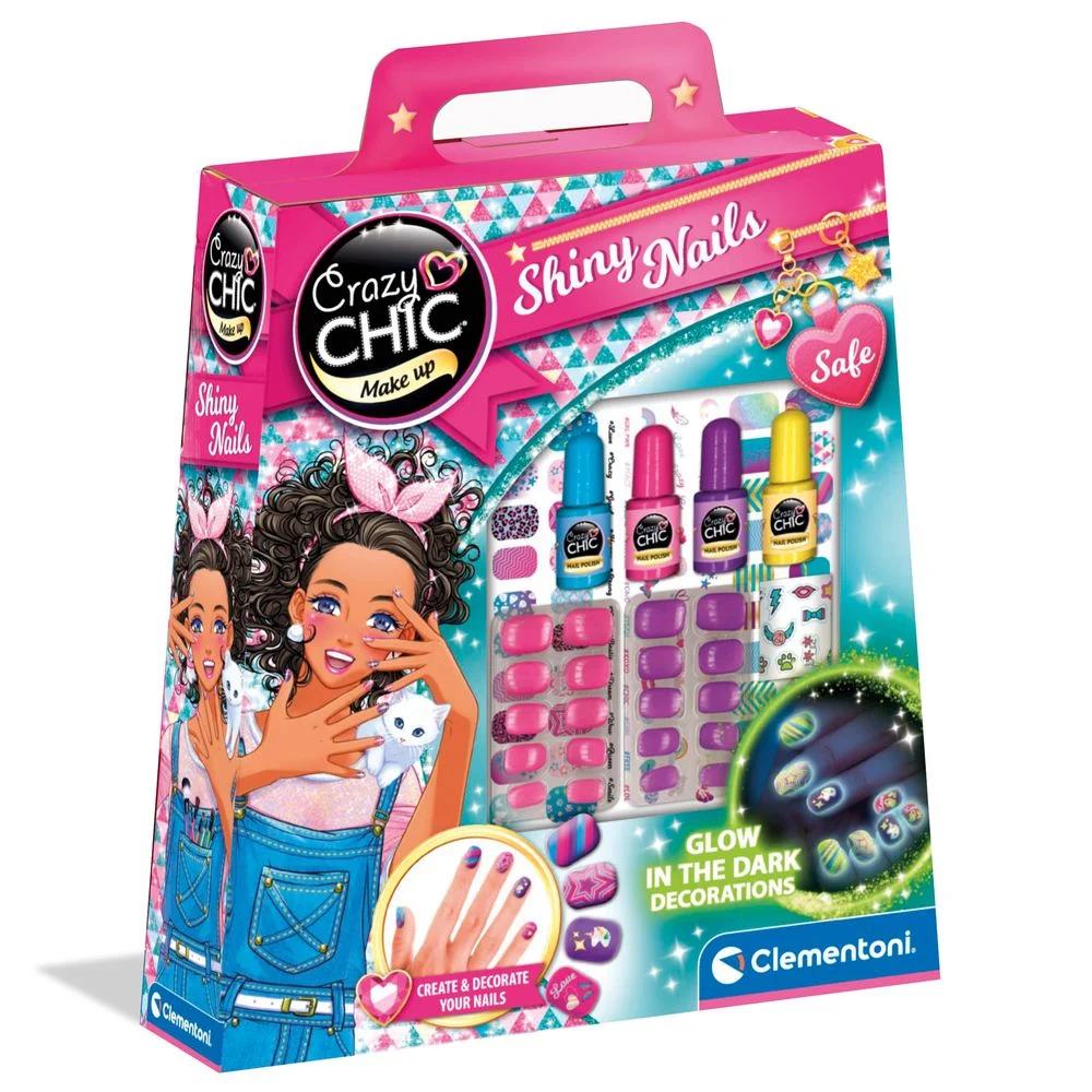 Clementoni "Shiny Nails" children's manicure set, "Crazy Chic" series